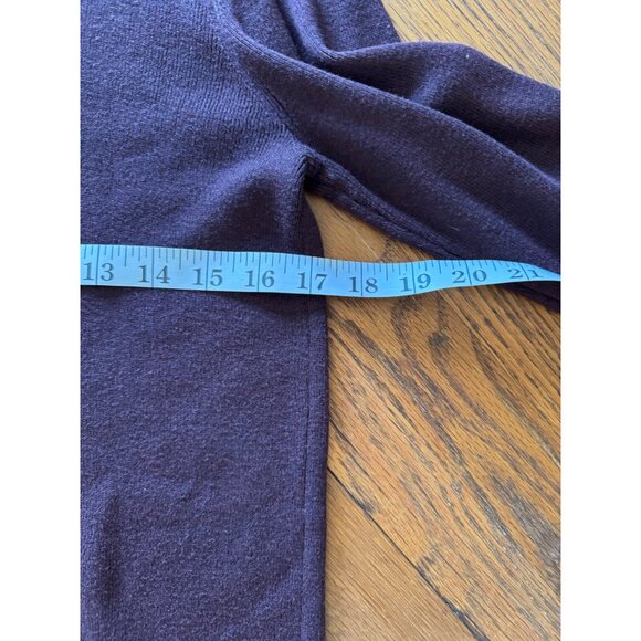 Womens Plum Ruffled Mock Neck Long Sleeve Sweater L Who What Wear - Picture 6 of 6